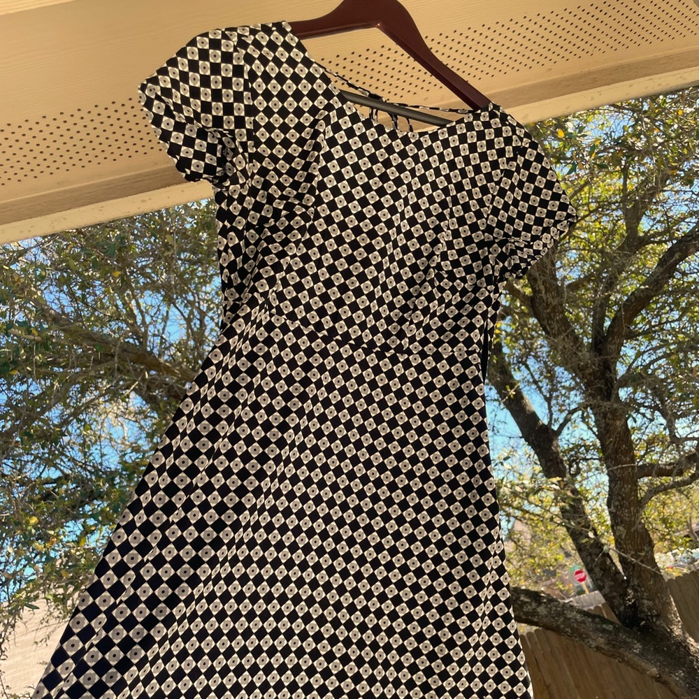 (SOLD) Checkered Retro Dress☕️🖤